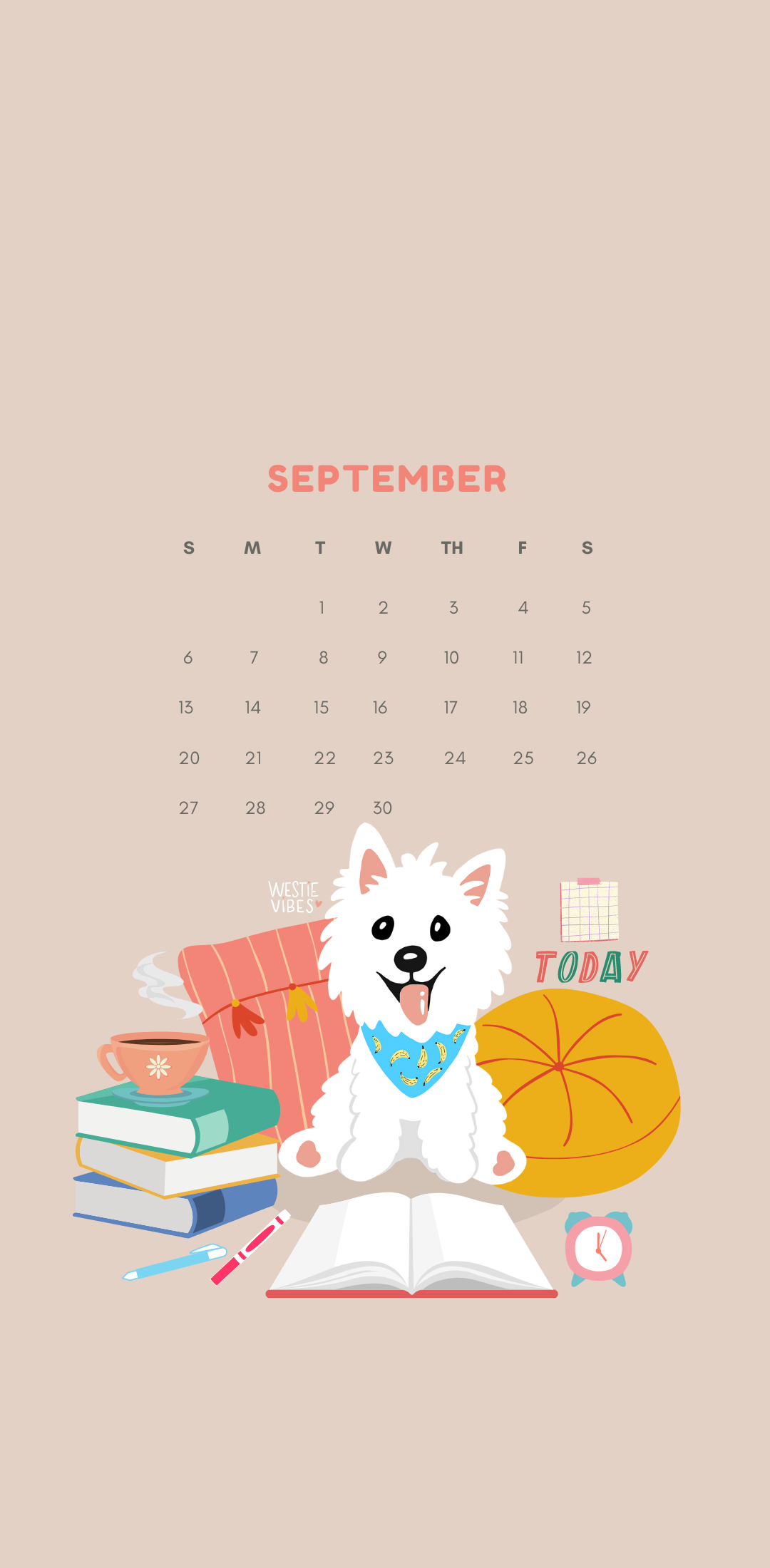 Calendar September Westie Vibes mobile